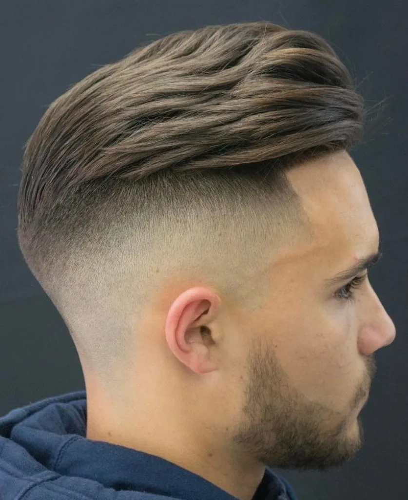Fresh fade haircut after styling